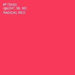 #F73A5C - Radical Red Color Image